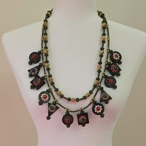 Maya-Bazaar Green, Gold & Multicolor Necklace